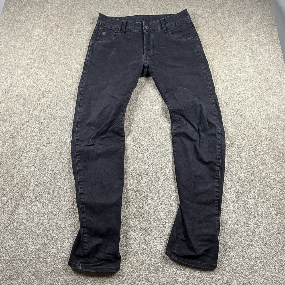 G-Star RAW Arc 3D Slim Jeans Mens 29x30 Dark Wash Denim Twisted Seam Bowed Leg